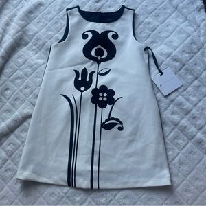 Victoria Beckham new with tags girls dress black white size 3t toddler